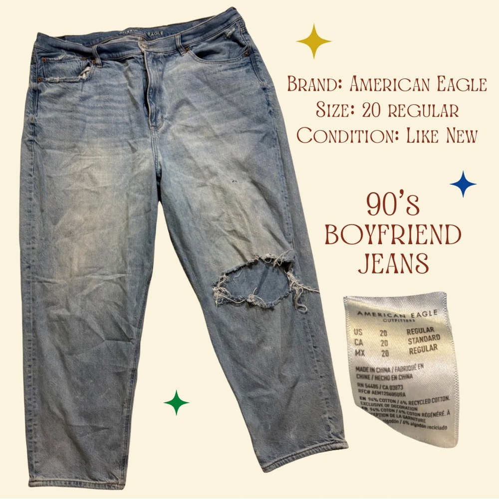 American Eagle Distressed 90s Boyfriend Jeans